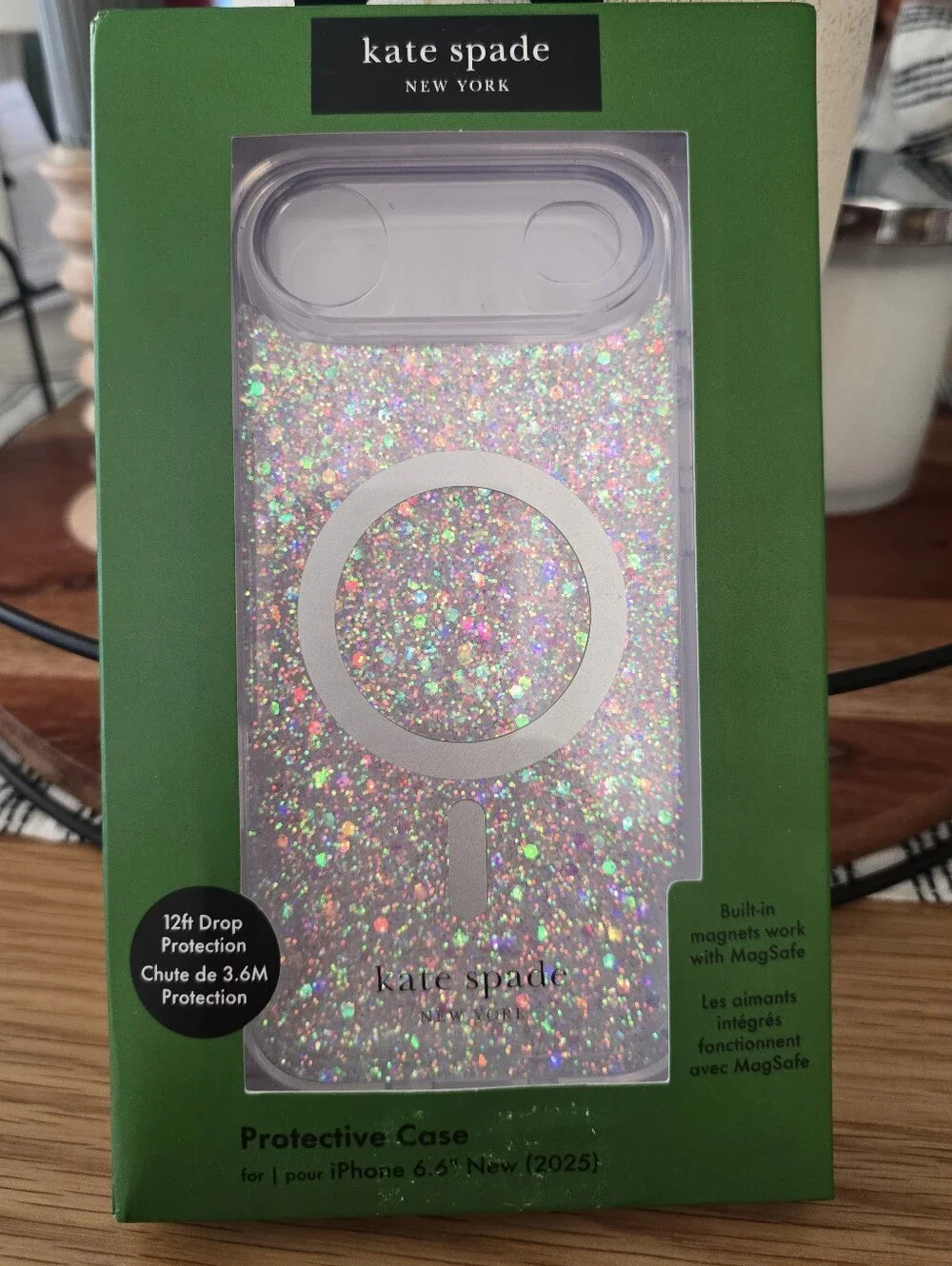 kate spade Glitter MagSafe iPhone Case in Sparkling Pink